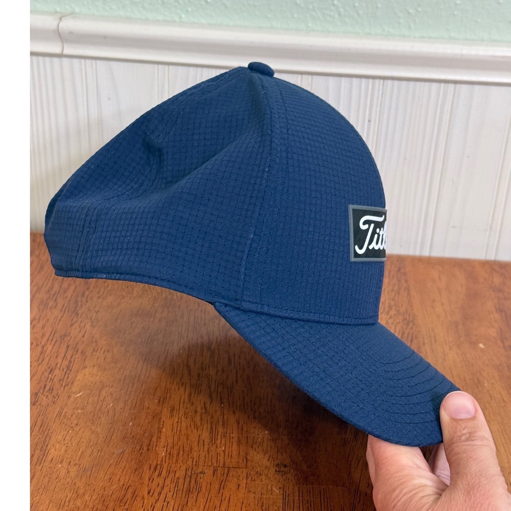 Titleist Navy Snapback Golf Hat Cap Polyester Logo Unisex Adults - Picture 8 of 10